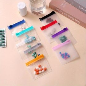 Reusable Split Bag Set, 10 Self-sealing Drug Organizer, Clear Pill Bag With Slide Lock, Travel Pill Bag For Pills And Small Items (Option: 10pcs)