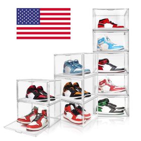 10pcs USA Overseas Transparent Acrylic Multi-function Stackable Bag Storage Box (Option: Transparent27H10pcs)