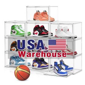 10pcs USA Overseas Clear Acrylic Stackable Bag Display Boxes (Option: 36x27X23cm-Transparent23H10pcs)